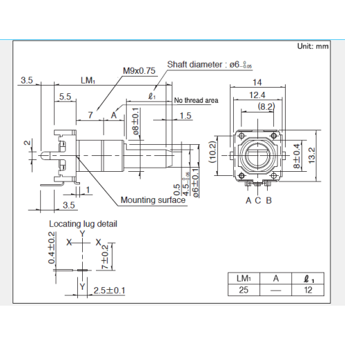 Encoder tambahan seri Ec12