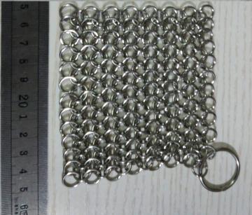 Cast iron cleaner, chainmail cast iron pan scrubber ,chainmail scrubber