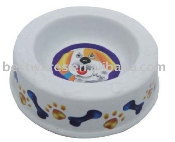 Melamine round plastic dog bowls