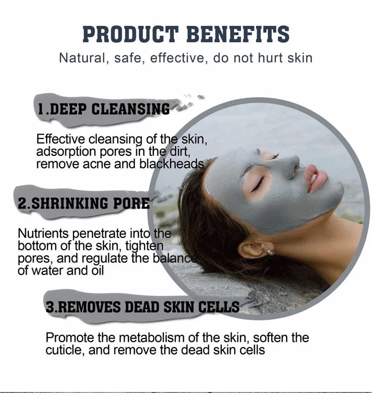 OEM Good Quality Wholesale Oil Control Deep Cleansing Hot Sale Dead Sea Mud Mask for Face Care