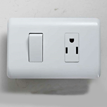 US Standard ABS Copper Contact Modular Switch Panel Wall Switch