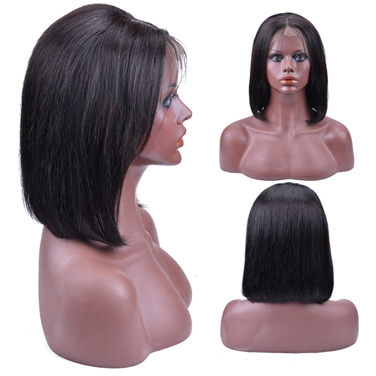 Factory Price Human Lace Wigs Short Bob Wigs Human Hair Brazilian Hair Lace Closure Wig With Baby Hair