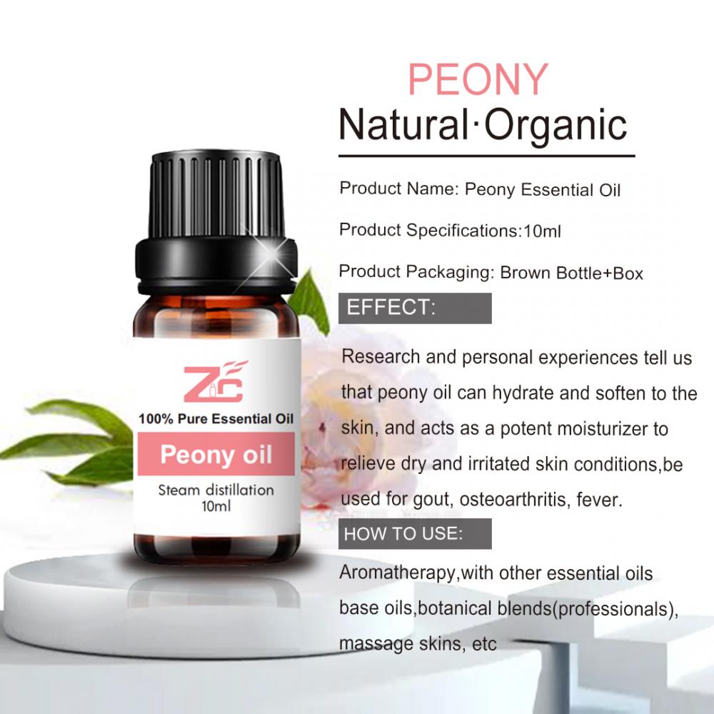 Peony Essential Oil para masaje para el cuidado de la piel