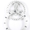 Big White Silver Gear Reloj de pared para oficina