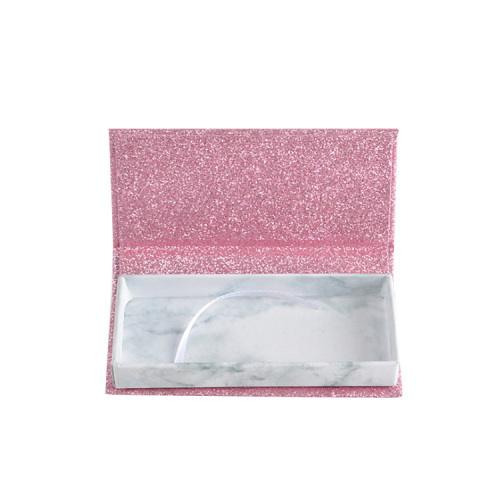 맞춤형 로고 마그네틱 핑크 반짝이는 속눈썹 선물 상자