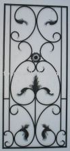 wrought iron door glass