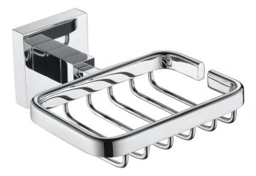 Square basket soap holder brass chrome