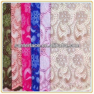heavy african lace fabric with cutwork for garment