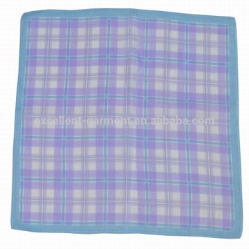 Custom design silk & cotton screen print hanky