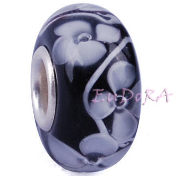 Sterling Silver Core Bead Lampwork Charm Murano Glass Charm Beads