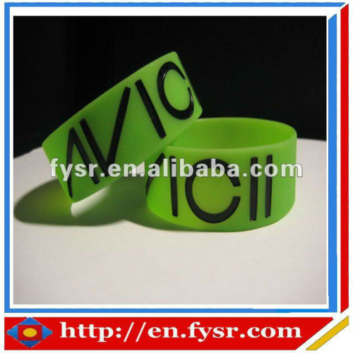 colored filled silicone wristbands