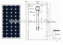 100w solar panel with TUV,CEC,CE approved
