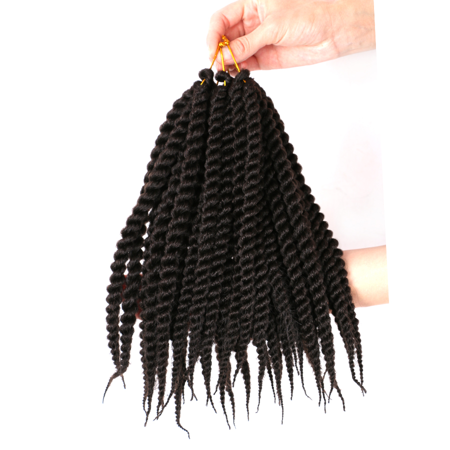 Hot sell 14inch 12stands synthetic braiding hair afro twist braids straight crochet braid hair senegalese hair extension