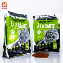 Sac de poche à fond plat en aluminium 2,5 kg de nourriture pour chats