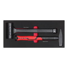 2-Piece Hammer Set: 300g Engineer Hammer & 400g Rubber Hammer
