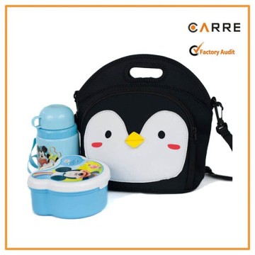 cute animal shape tote thermal neoprene kid lunch bag