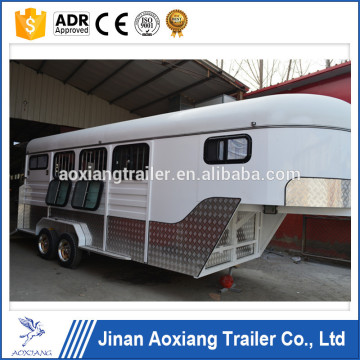 china three horse gooseneck horse trailer with living quarters