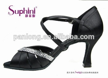 Suphini Rhinestone Shoes, Woman Nude Salsa Dance Shoes