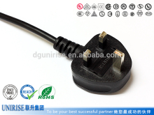 3 pin uk power cords with moled plug