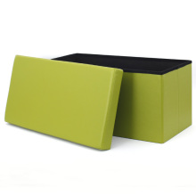 Customized Modern Waterproof PVC Leather Folding Storage Stool Bench