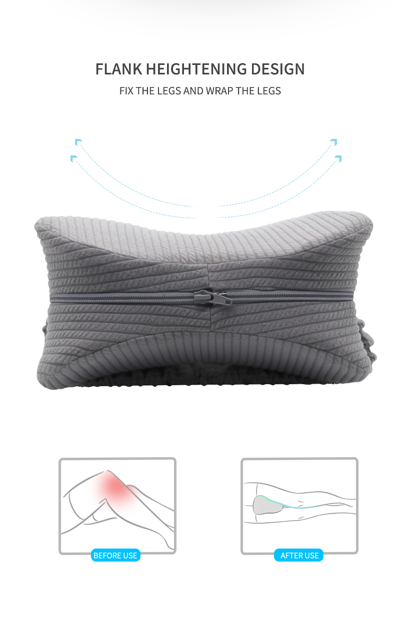 bamboo fibre apple type shaped memory cotton relaxation tool orthopedic leg pillow with band and hole