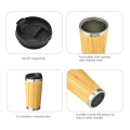 450ml Bamboo Stainless Steel Coffee Mug With Lid