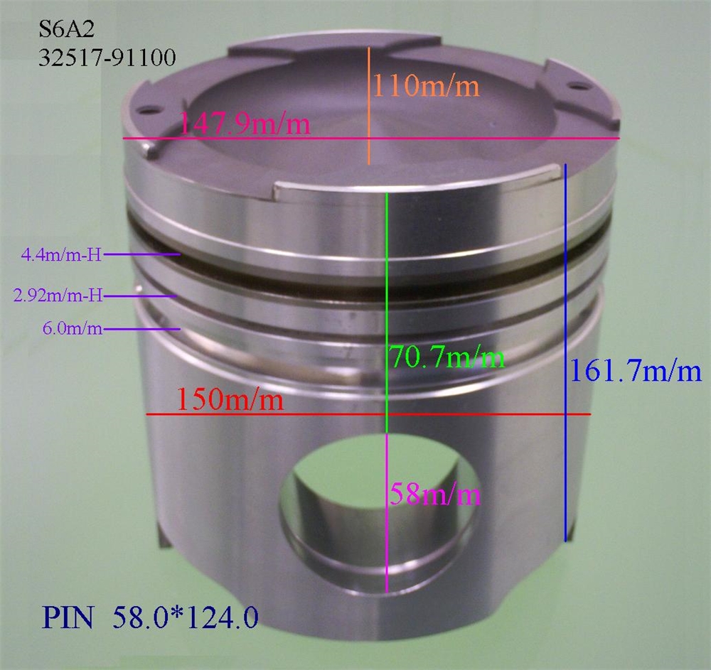 S6A2 S12A2 32517-91100 Engine part piston set