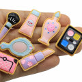 Hot populaire et Kawaii maquillage ensemble Flatback résine Cabochons ongles Polisa miroir rouge à lèvres maquillage Slime charmes embellissements