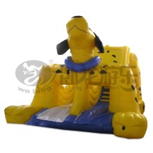 Commercial bounce round inflatable slide