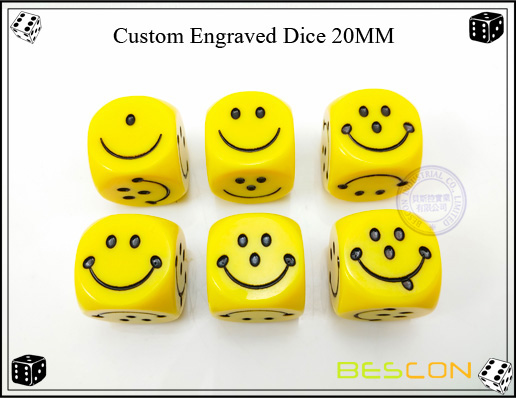 Custom Engraved Dice 20MM