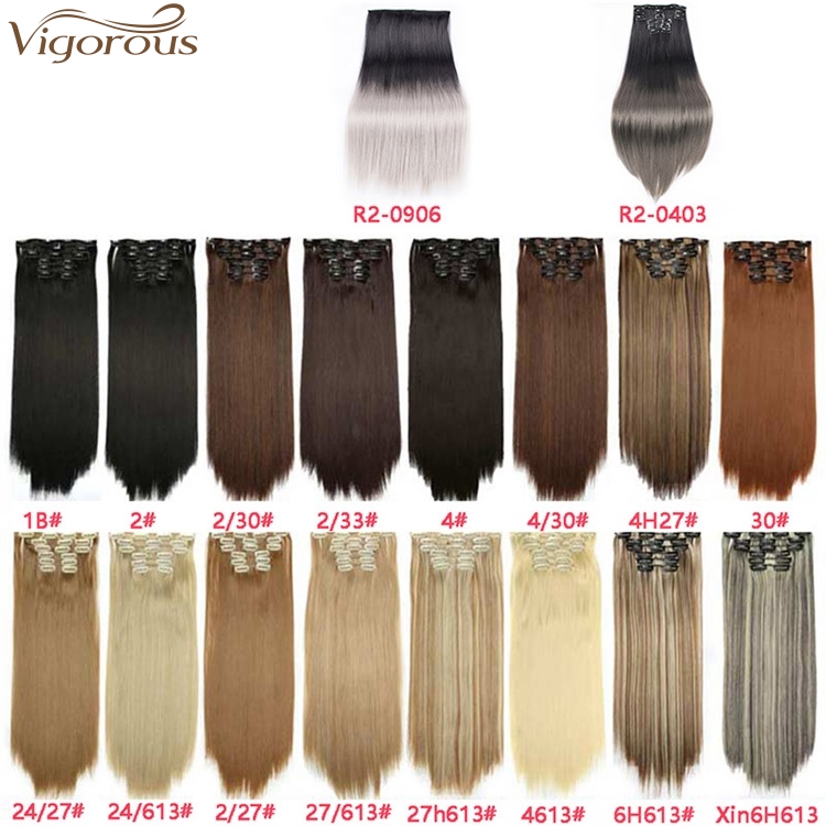 Vigorous Clip in Hair Extensions Drawstring Ponytail With Clip In Synthetic Hair Extension Women Hairpiece Straight Wrap