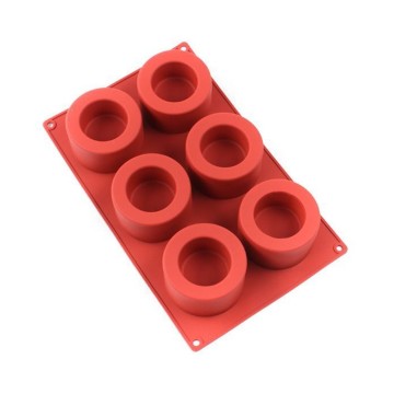 6 stampi per mousse in silicone cilindrico cavo