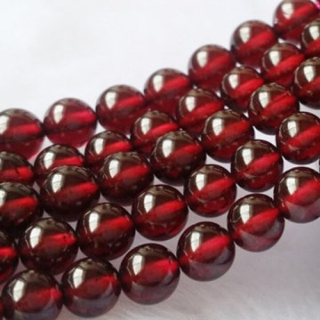 high quality loose beads strand 4mm 6mm natural red garnet stone beads