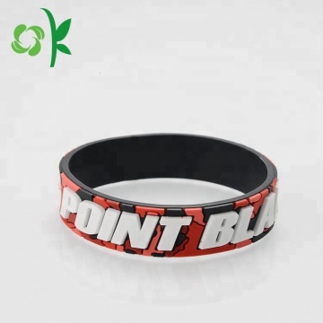 Personalized Custom 3d Logo Mens Silicone Bracelet