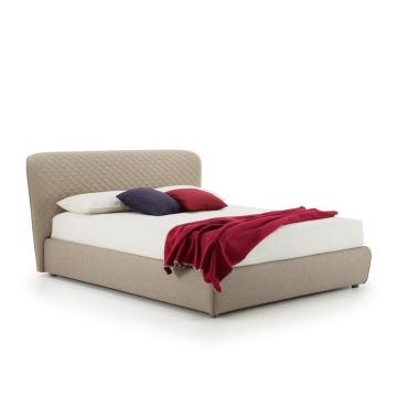 Modern Queen Bed Frame with Upholstered Headboard