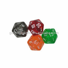 Plastic Casino Transparentl 20 Sides Dice