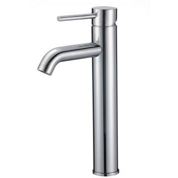 Round Brass Single Handle High Basin Faucet