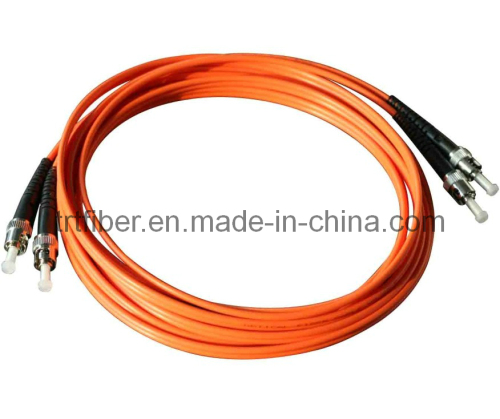 ST/UPC-ST/UPC OM3  Duplex Fiber Optic Patch Cord