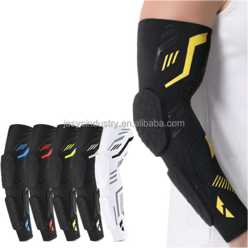 Arm Protection Gear: Honeycomb Design Elastic Compression Elbow Guard Pad for Sports Safety and Joint Support