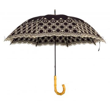 Parapluie droit féminin brodé Parasol de mariage