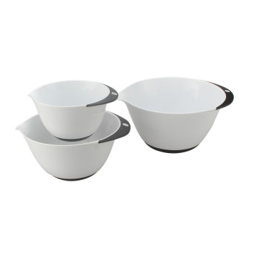 Nesting Mixing Bowls with Rubber Grip Handles