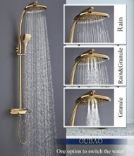 Bathroom Luxury Bath Rain Fall Shower Mixer Faucets