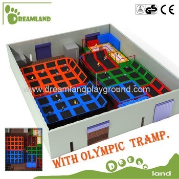 professional playing house indoor trampoline park with enclosure