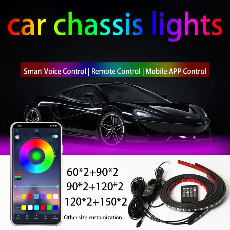 Vibrant APP-Controlled LED Strip Lights for Automotive Customization