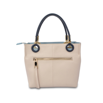 Medium Leather Tote with zipper Saffiano Leather Bag