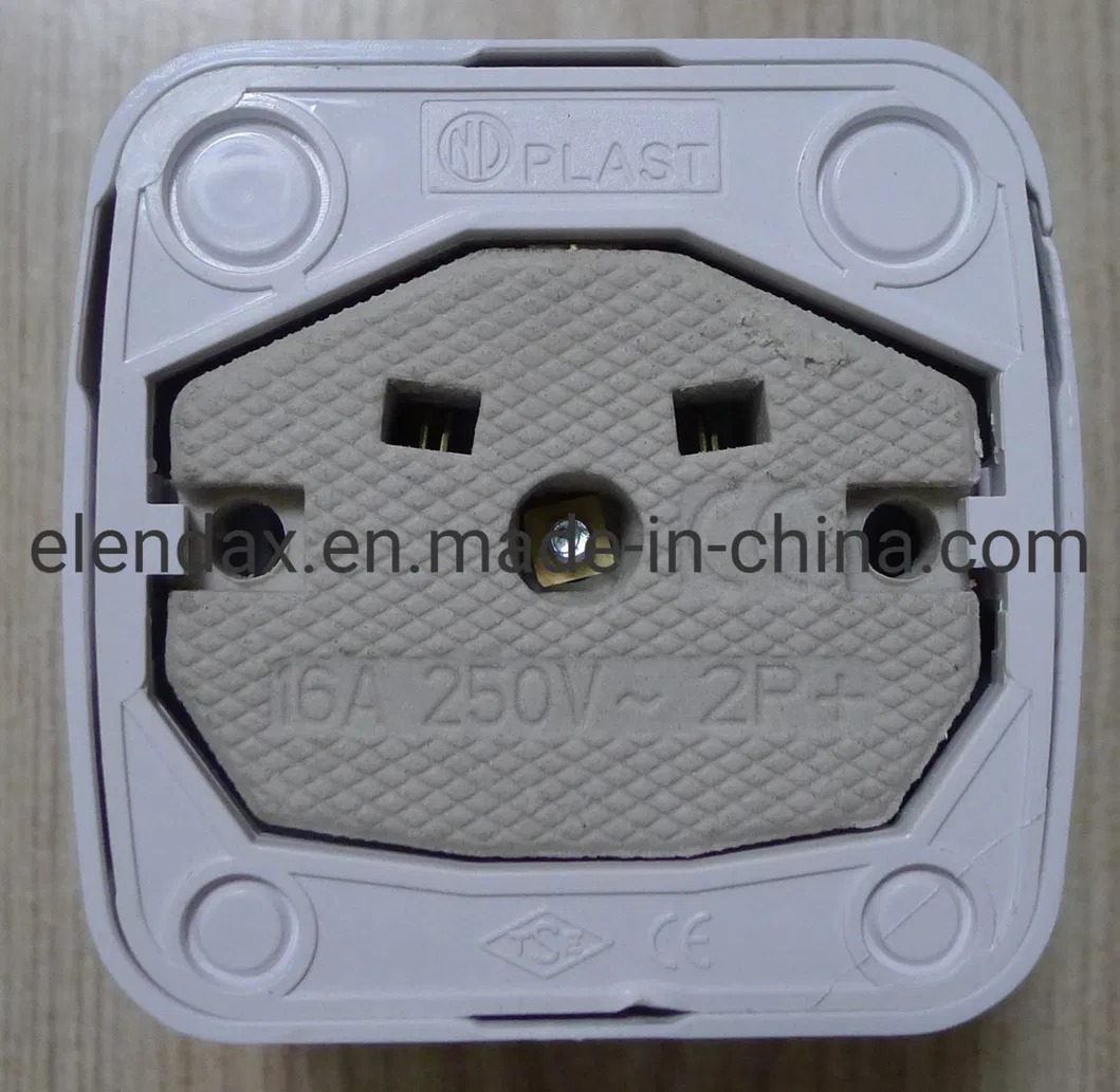 Настенная розетка Schuko немецкого стандарта (S6010)