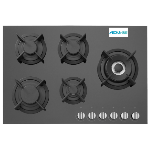 5-Burner Hob Built-in Glass Top