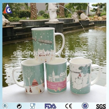 Christmas flower porcelain chinaware set mug