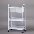 Multifunctional White Storage Trolley