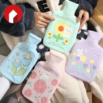 Small flower-patterned hot water bag